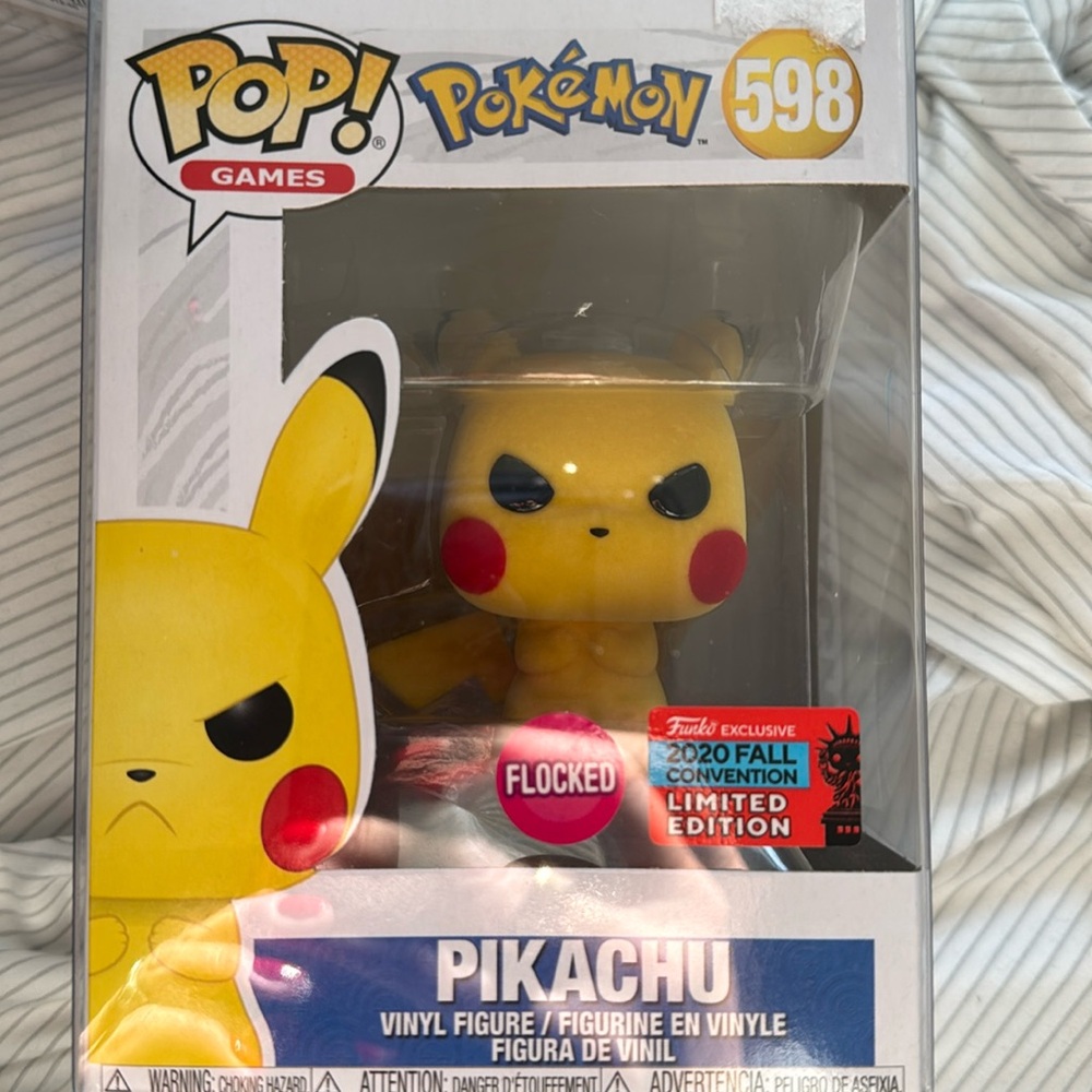 Flocked 2020 Fall convention limited edition. Pikachu.